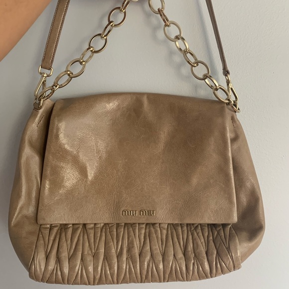 Miu Miu - Tan Leather Bag - Picture 2 of 11